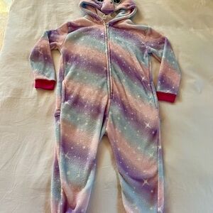 New plush children Unicorn Pyjama Halloween costume onesie - Pink, Purple, Blue